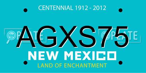 AGXS75 New Mexico License Plate