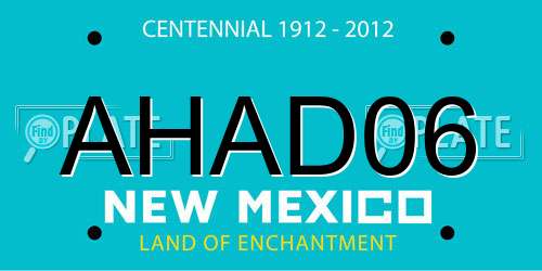 AHAD06 New Mexico License Plate