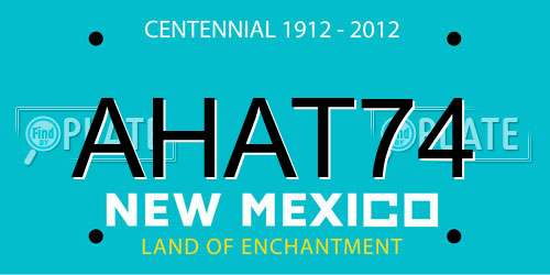 AHAT74 New Mexico License Plate