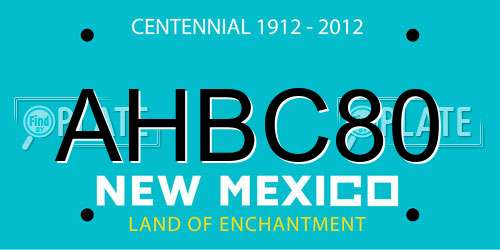 AHBC80 New Mexico License Plate