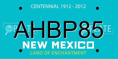 AHBP85 New Mexico License Plate