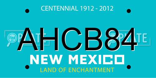 AHCB84 New Mexico License Plate