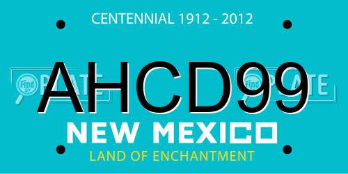AHCD99 New Mexico License Plate