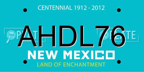 AHDL76 New Mexico License Plate