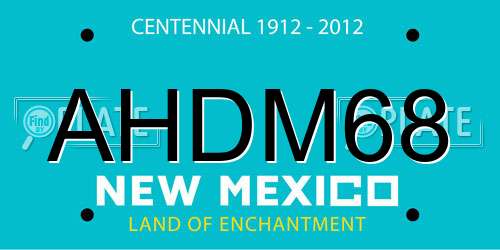AHDM68 New Mexico License Plate