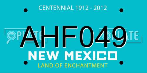 AHF049 New Mexico License Plate