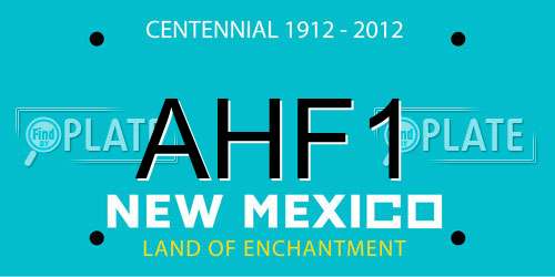 AHF1 New Mexico License Plate