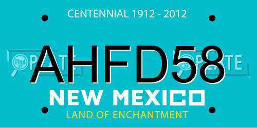 AHFD58 New Mexico License Plate