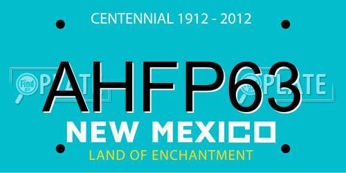 AHFP63 New Mexico License Plate