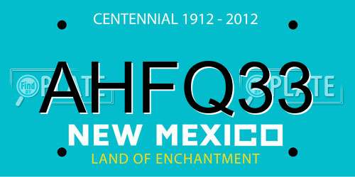 AHFQ33 New Mexico License Plate