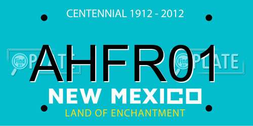 AHFR01 New Mexico License Plate