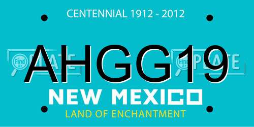 AHGG19 New Mexico License Plate
