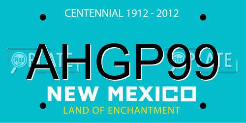 AHGP99 New Mexico License Plate