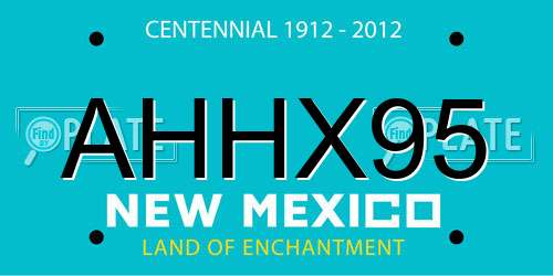 AHHX95 New Mexico License Plate