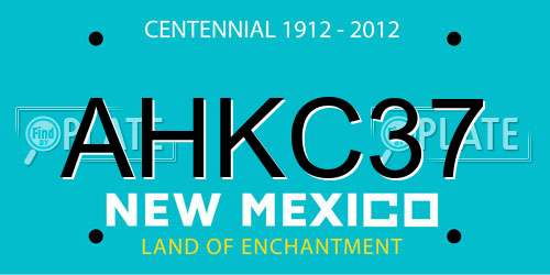 AHKC37 New Mexico License Plate