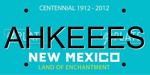 AHKEEES New Mexico License Plate