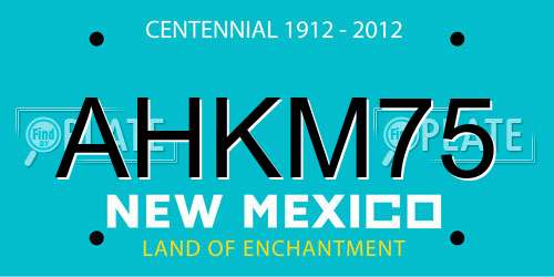 AHKM75 New Mexico License Plate