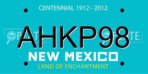 AHKP98 New Mexico License Plate