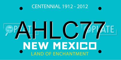 AHLC77 New Mexico License Plate