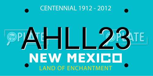 AHLL23 New Mexico License Plate