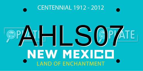 AHLS07 New Mexico License Plate