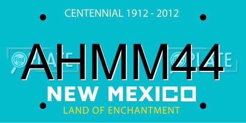 AHMM44 New Mexico License Plate