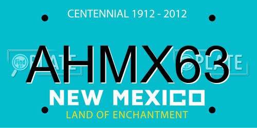 AHMX63 New Mexico License Plate