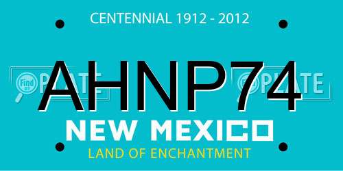 AHNP74 New Mexico License Plate