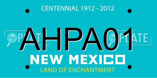 AHPA01 New Mexico License Plate