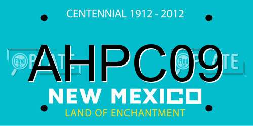 AHPC09 New Mexico License Plate