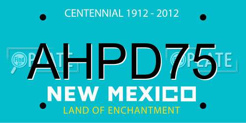 AHPD75 New Mexico License Plate