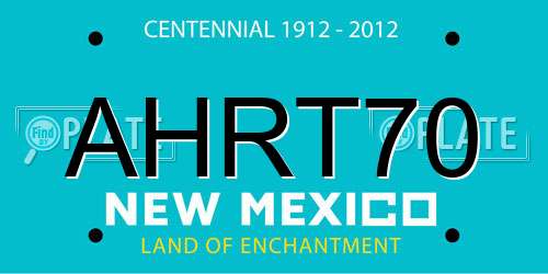 AHRT70 New Mexico License Plate