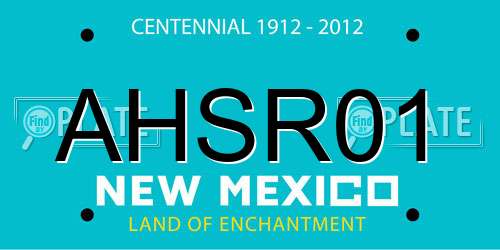 AHSR01 New Mexico License Plate