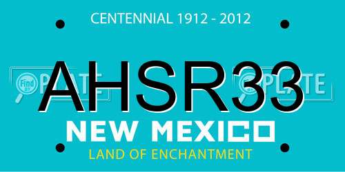 AHSR33 New Mexico License Plate