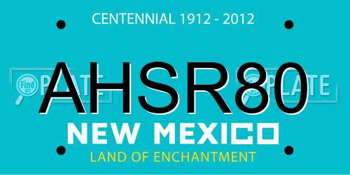 AHSR80 New Mexico License Plate