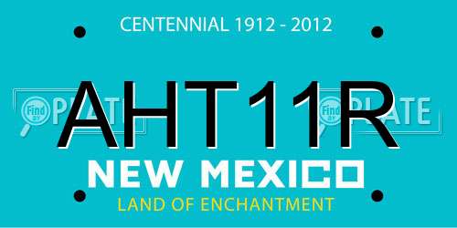 AHT11R New Mexico License Plate