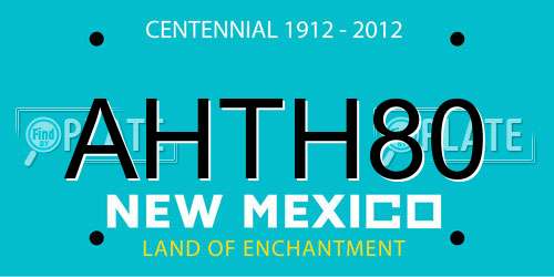 AHTH80 New Mexico License Plate