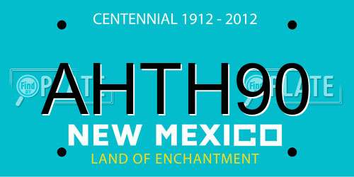 AHTH90 New Mexico License Plate