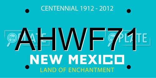 AHWF71 New Mexico License Plate