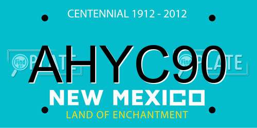 AHYC90 New Mexico License Plate