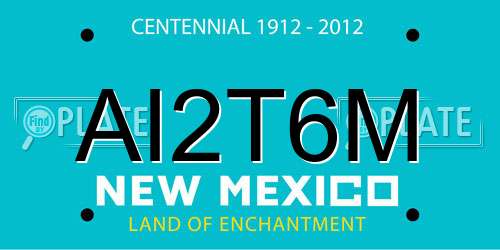 AI2T6M New Mexico License Plate