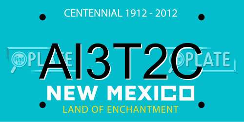 AI3T2C New Mexico License Plate