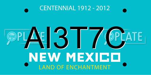 AI3T7C New Mexico License Plate