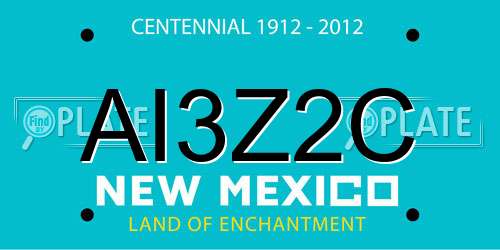 AI3Z2C New Mexico License Plate