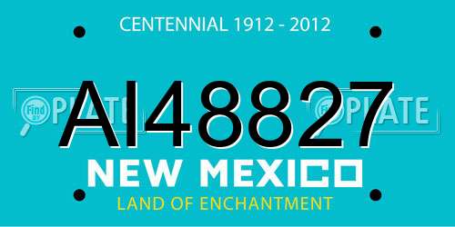 AI48827 New Mexico License Plate