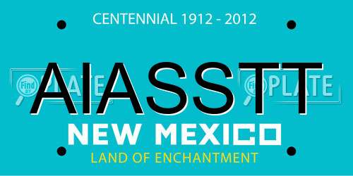 AIASSTT New Mexico License Plate