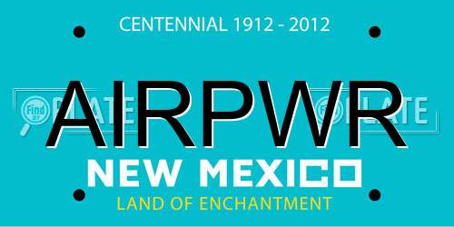 AIRPWR New Mexico License Plate