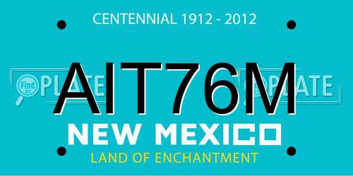AIT76M New Mexico License Plate