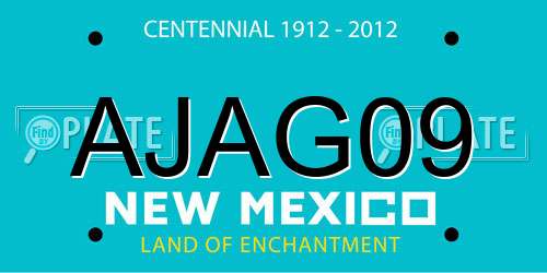 AJAG09 New Mexico License Plate