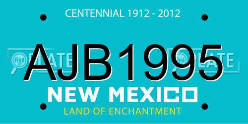 AJB1995 New Mexico License Plate